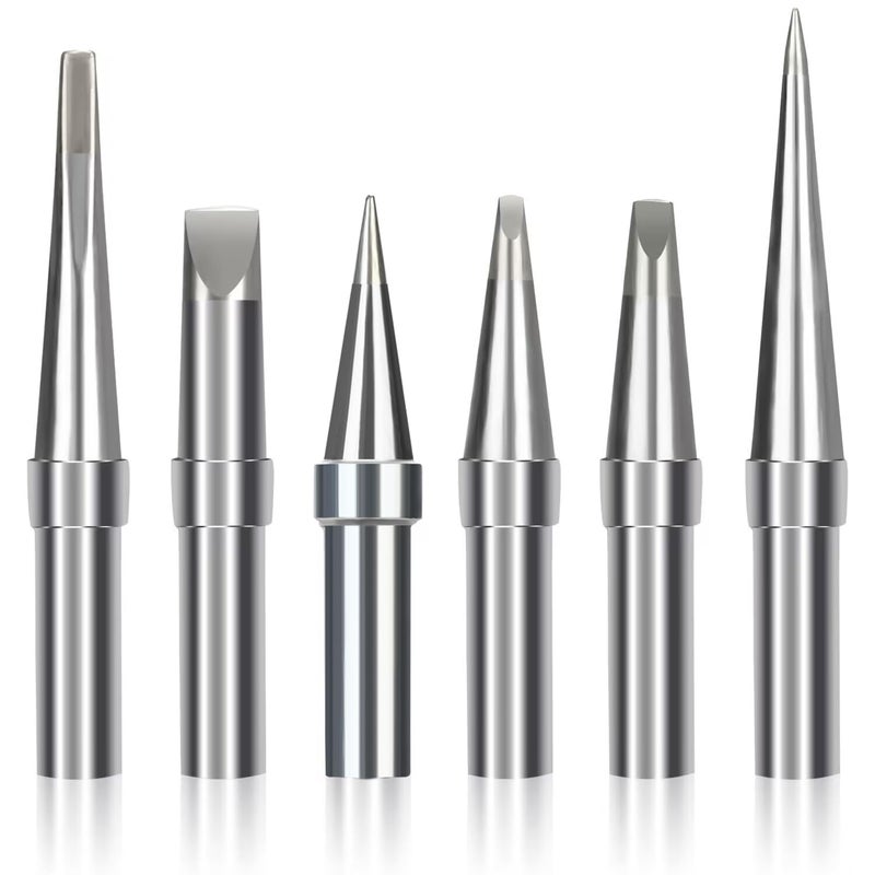 IGREAT Solder Tips 6pcs for Weller ET Soldering Iron, Replacement Tips for WES51/50,WESD51,PES51 / 50,WE1010NA WCC100 LR21 ET Tip Series (6PCS-01) - Image 1